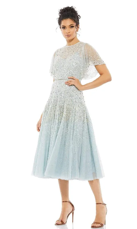 Price Reduction Mac Duggal - 93655 Softy Bell Sleeve Tea Length Dress