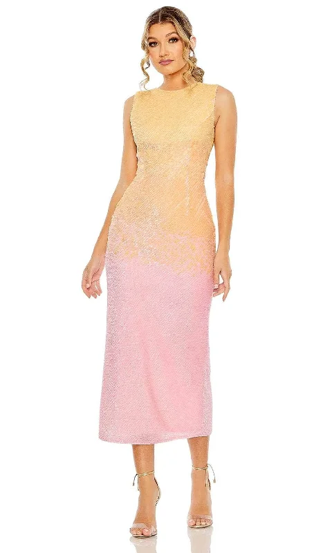 Hurry In Mac Duggal 5772 - Sequin Sleeveless Tea-Length Dress