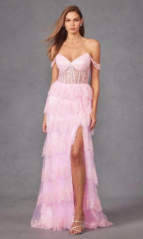 Big Discounts Juliet Dresses JT2453K - Sweetheart Scallop Tiered Prom Gown