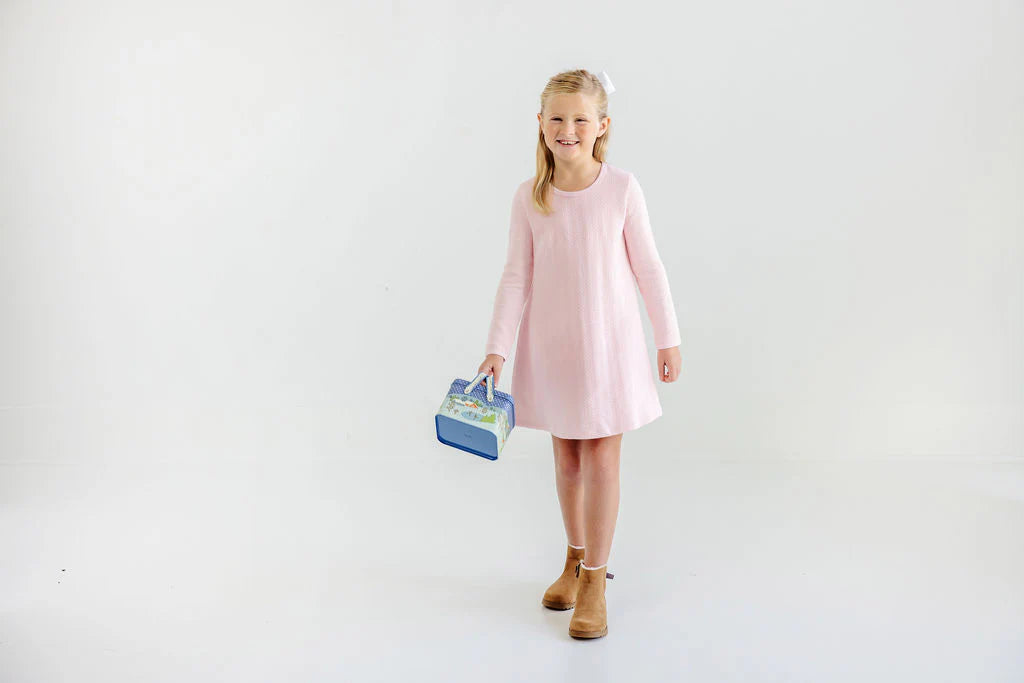 Stock Clearance Long Sleeve Polly Play Dress (Quilted) Palm Beach Pink