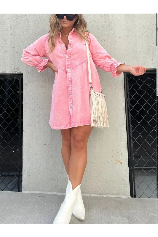 Massive Deals Pink Washed Dress