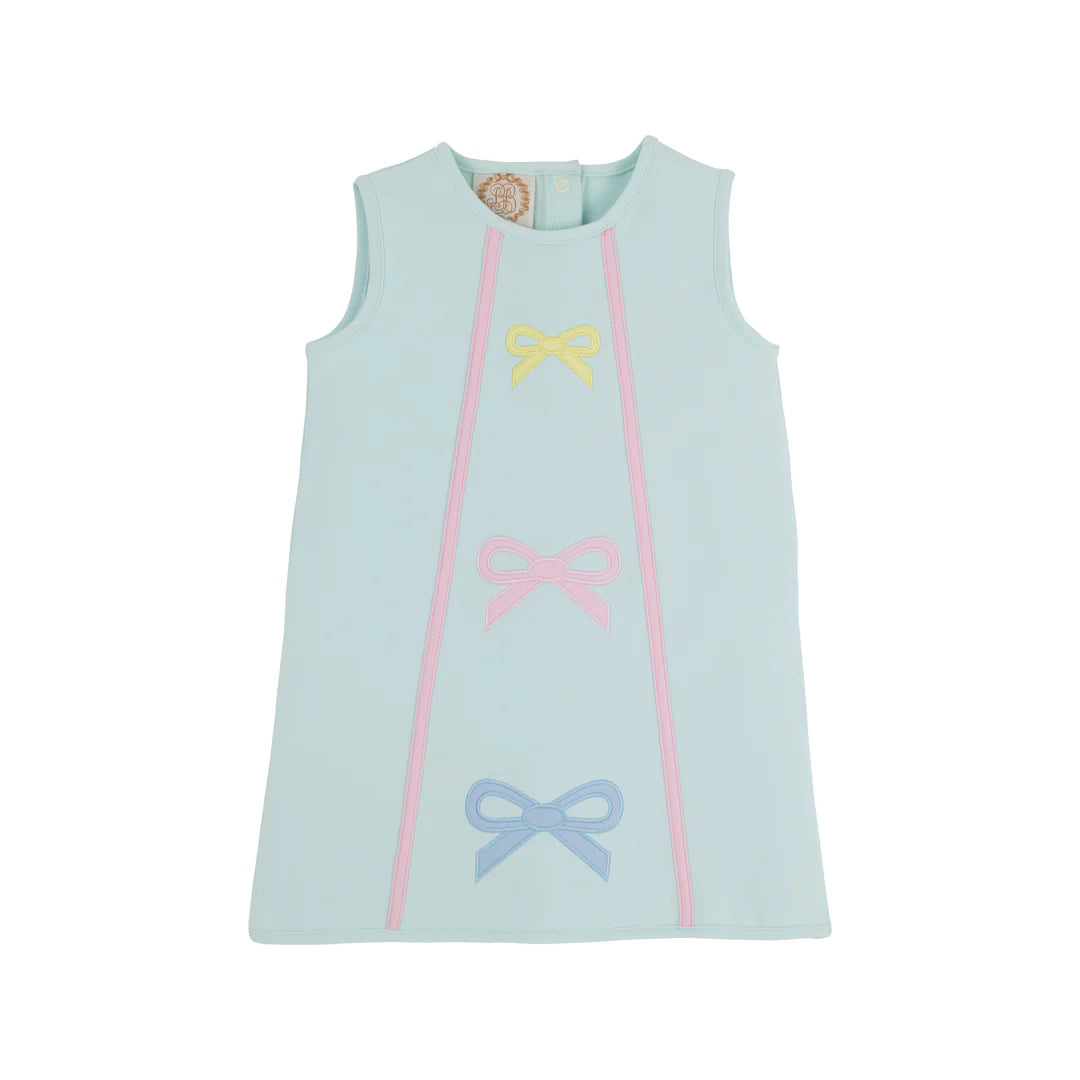The Best Prices Annie Apron Dress
Sea Island Seafoam with Palm Beach Pink & Bow Appliques
