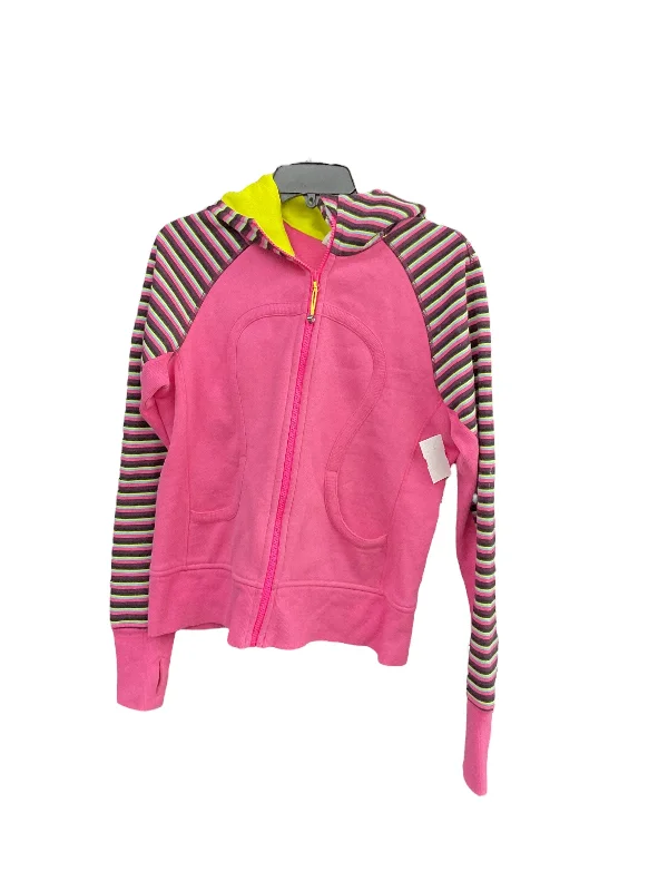 Hot Deal Athletic Jacket By Lululemon In Pink, Size: 8