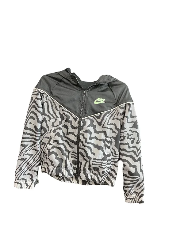 Huge Discounts Athletic Jacket By Nike In Zebra Print, Size: XS