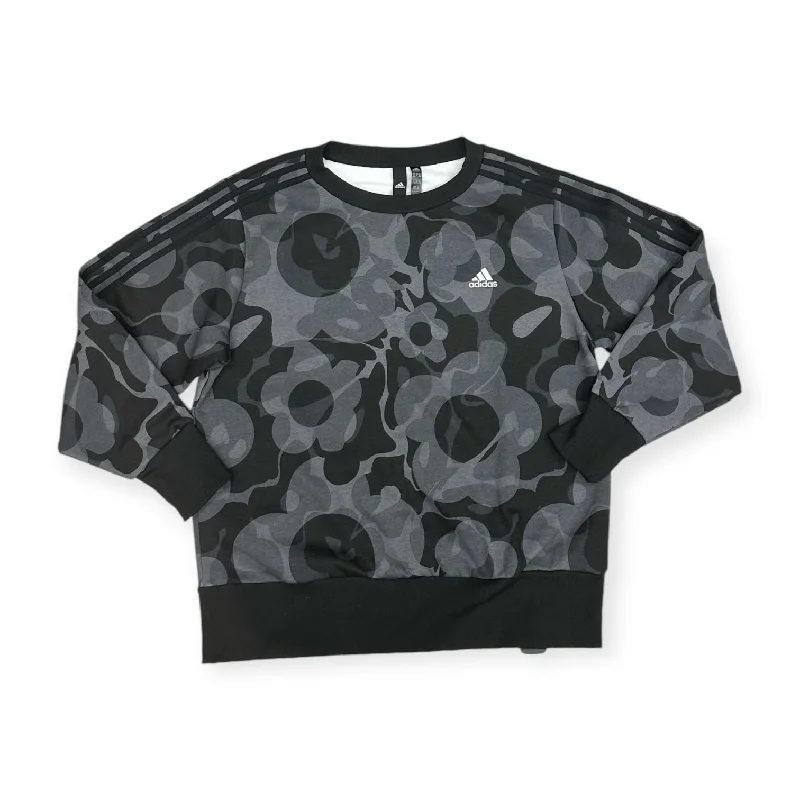 Today Only Athletic Sweatshirt Crewneck By Adidas In Black & Grey, Size: Xl