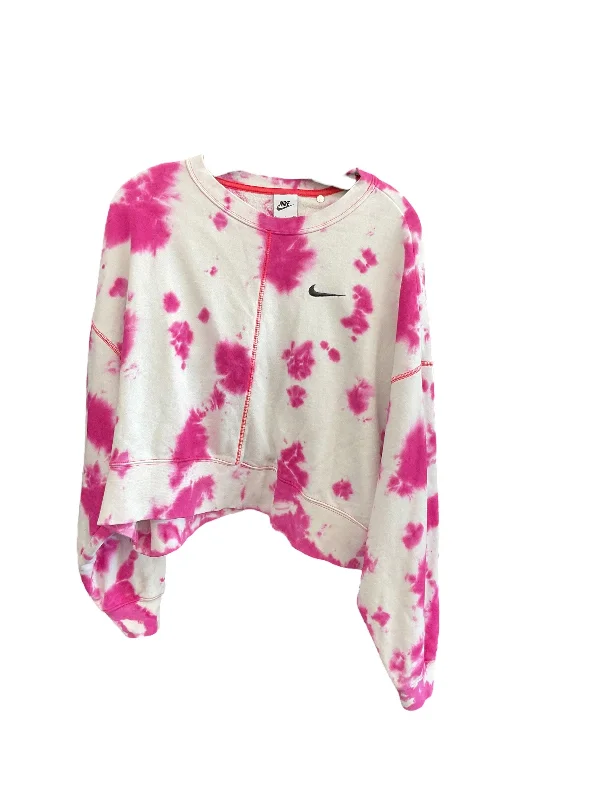 Savings Galore Athletic Sweatshirt Crewneck By Nike In Pink, Size: S