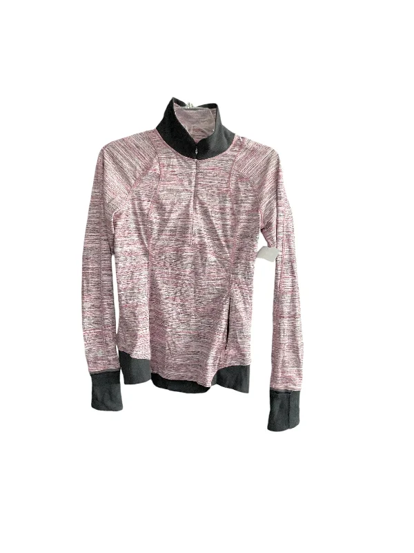 Bargain Blast Athletic Top Long Sleeve Collar By Lululemon In Pink, Size: M