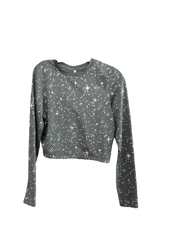 Limited Availability Athletic Top Long Sleeve Crewneck By Nike Apparel In Black, Size: M
