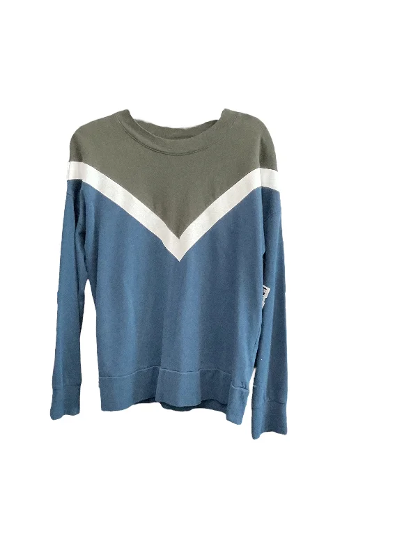 Lowest Price Athletic Top Long Sleeve Crewneck By Sweaty Betty In Blue & Green, Size: M