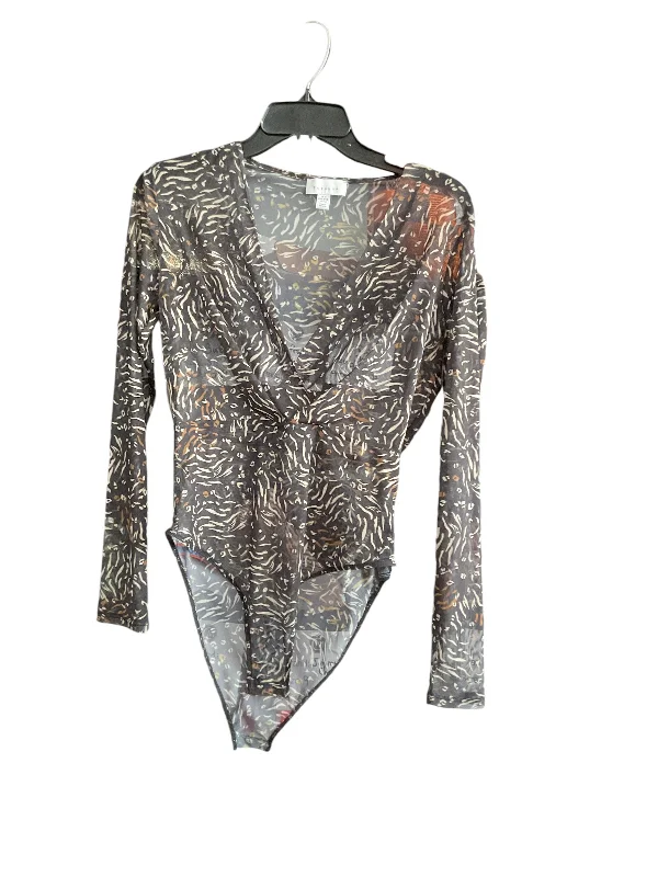 Grand Opening Sale Bodysuit By Topshop In Animal Print, Size: S