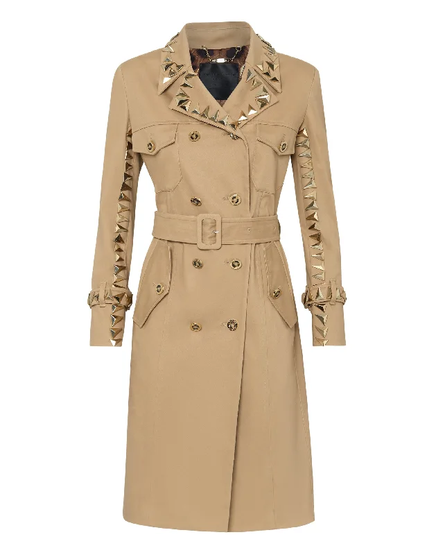 Customer Appreciation Sale Canvas Trench coat Studs