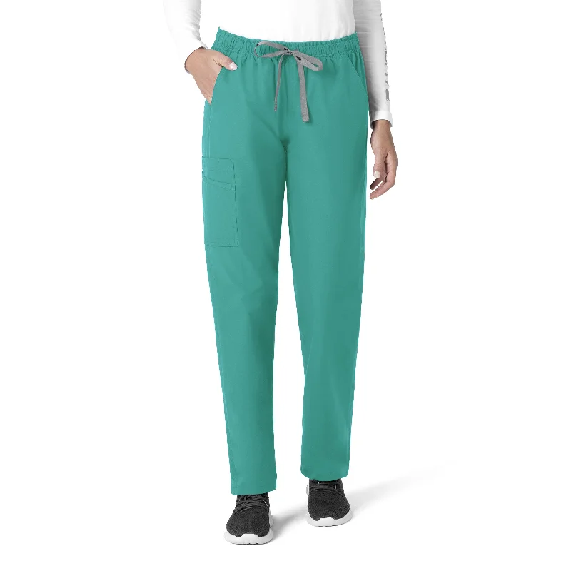 Daily Deals Carhartt Force Essentials Unisex Elastic Waist Cargo Scrub Pant - Teal Blue