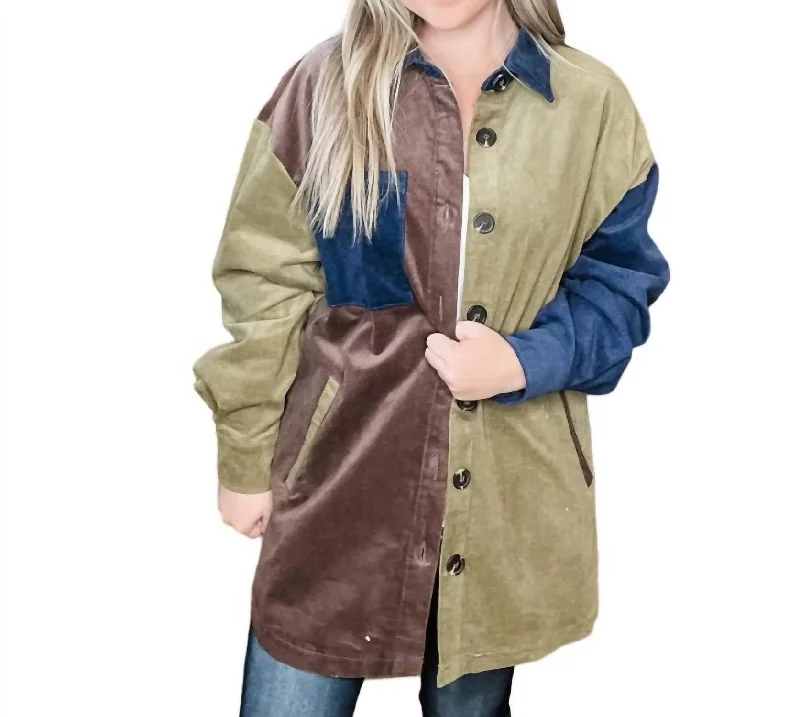 Overstock Collared Women's Jacket In Multi