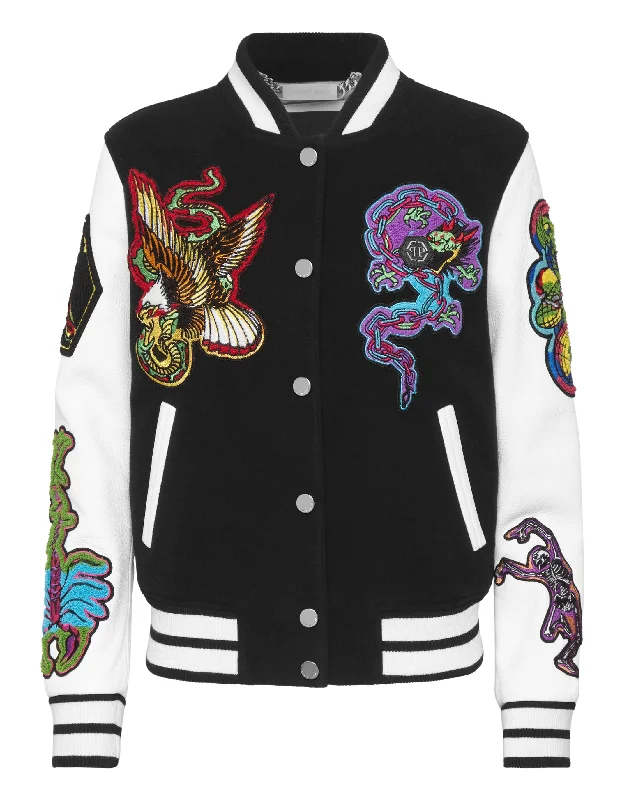 Epic Deals College Bomber Leather sleeves Tattoo Patches