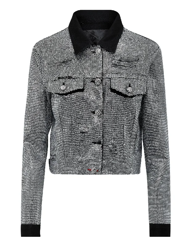 Bonus Savings Denim Jacket Crystal