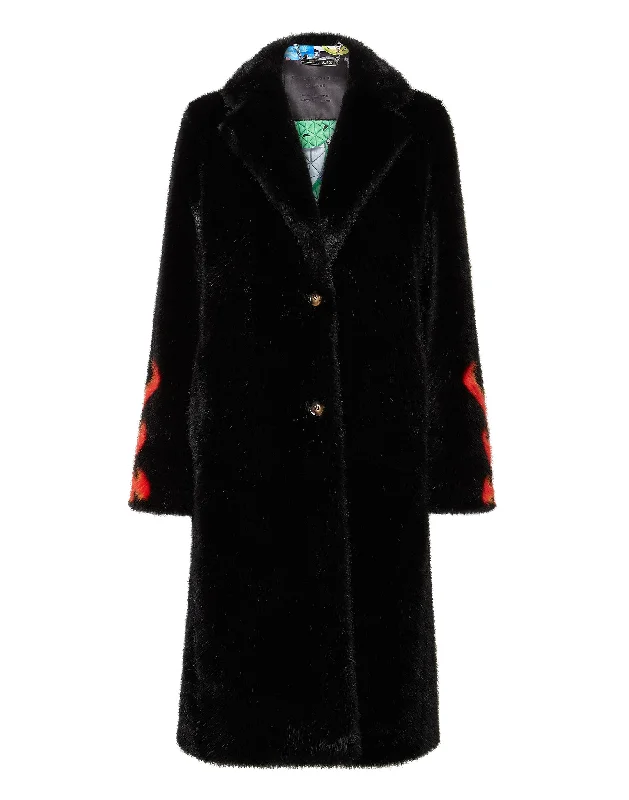Steals and Deals Eco fur Long Coat Monsters