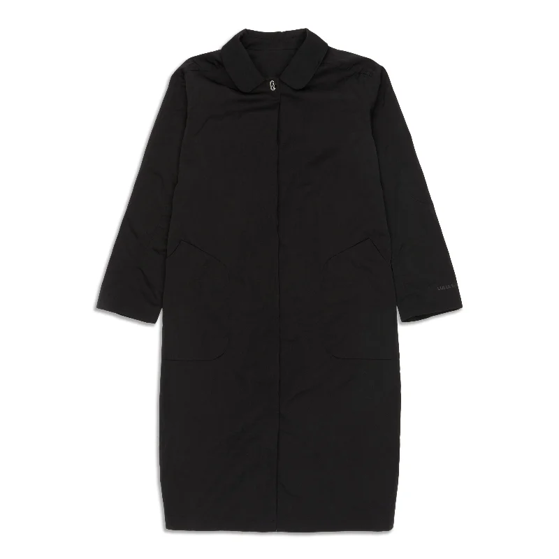 Lightweight Collared A-Line Coat - Resale