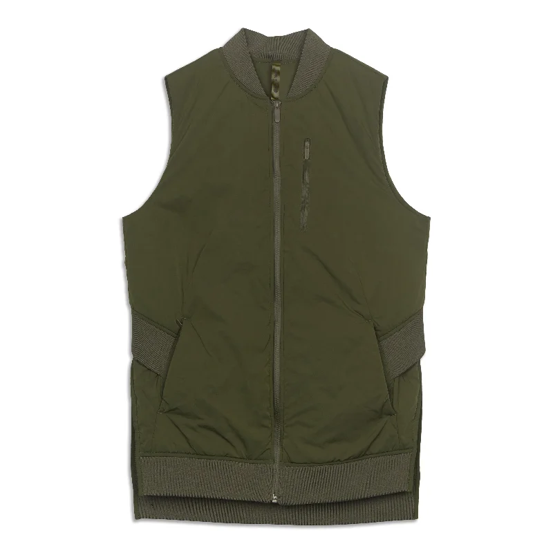 Special Discount Long Insulated Bomber Vest - Resale
