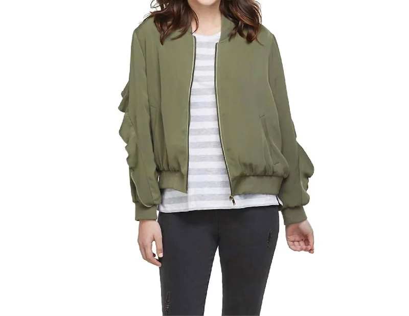 Nolan Bomber Jacket In Olive