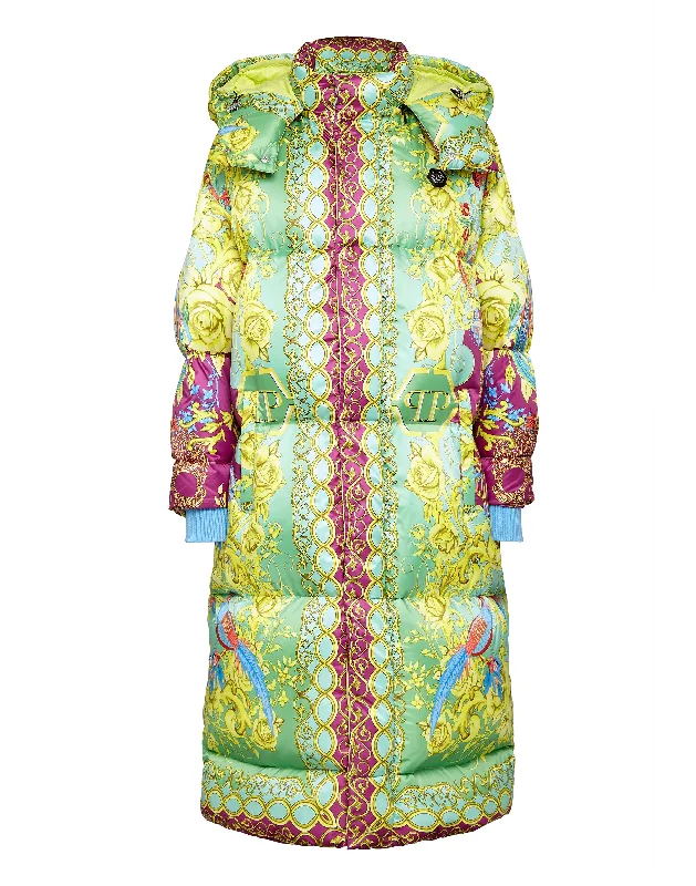 Mega Sale Nylon Bomber Long print New Baroque
