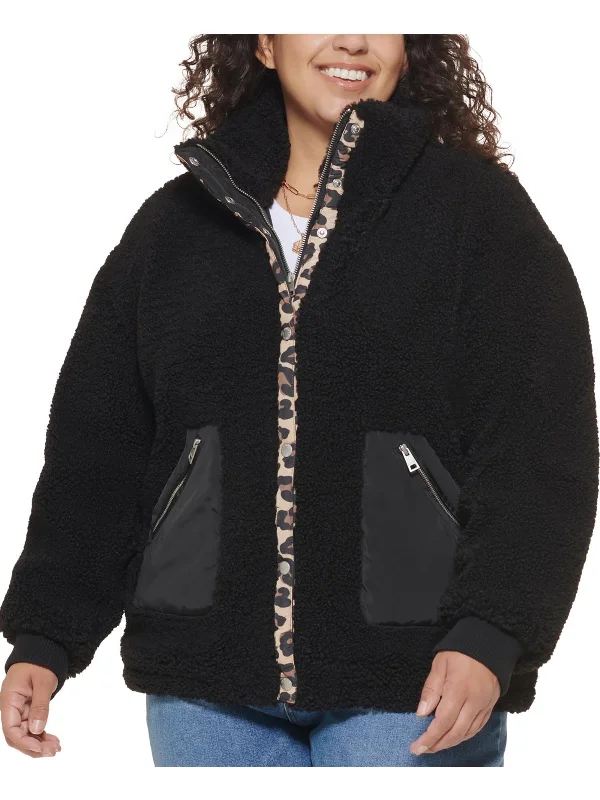 Unbeatable Prices Plus Womens Faux Fur Stand Collar Faux Fur Coat