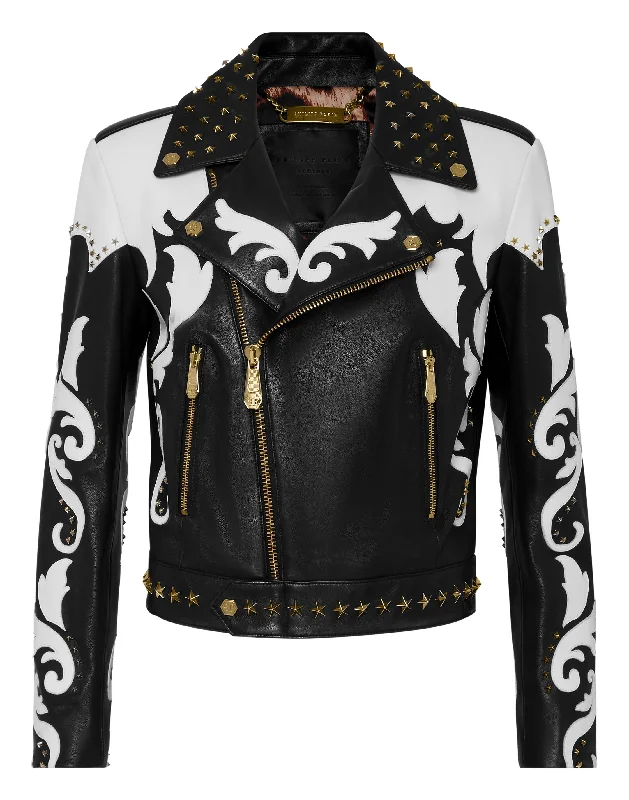 Limited Time Discount RODEO  INTARSIA  LEATHER BIKER