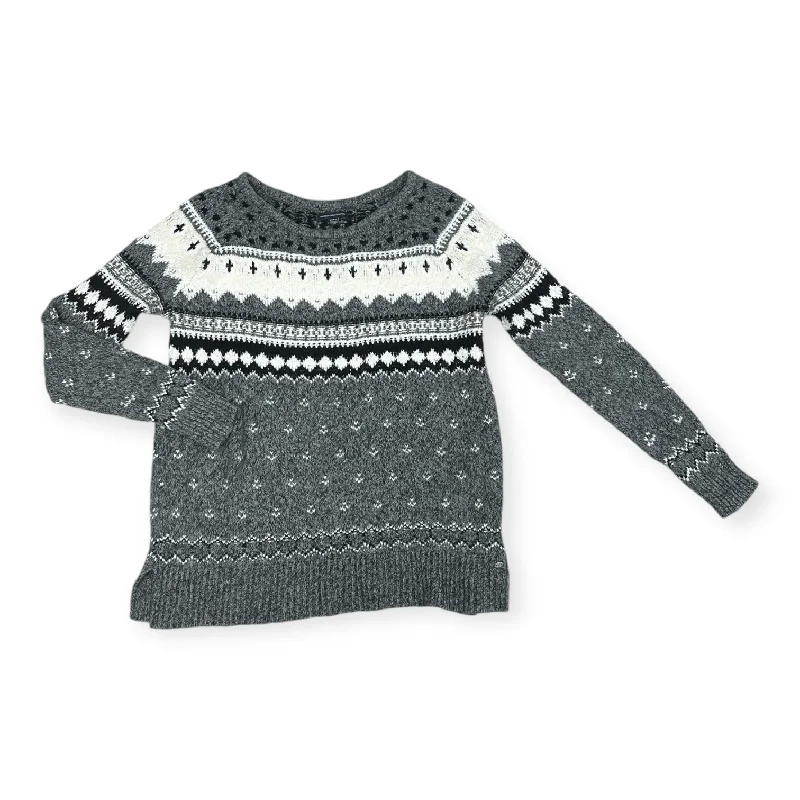 Extra Savings Sweater By American Eagle In Grey & White, Size: M
