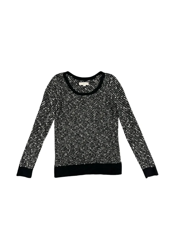 Limited Availability Sweater By Loft In Black & Cream, Size: M