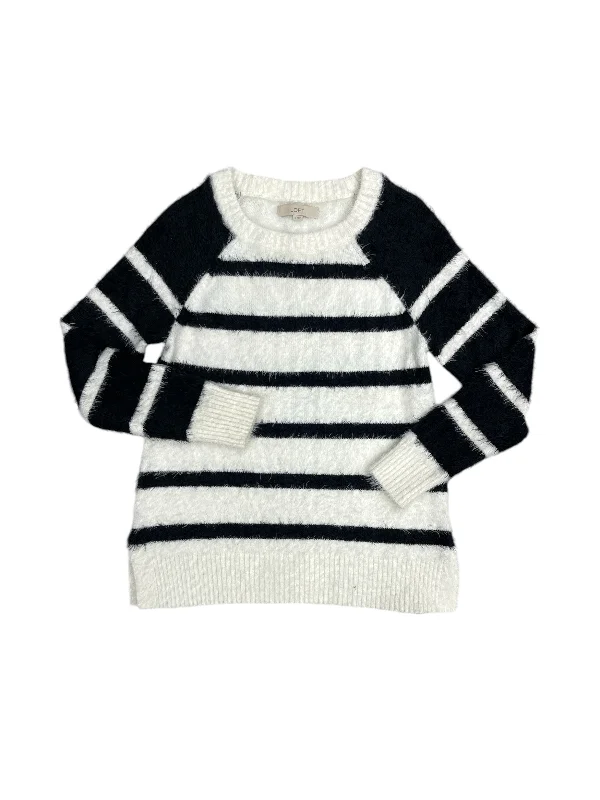 New Markdowns Sweater By Loft In Black & White, Size: S
