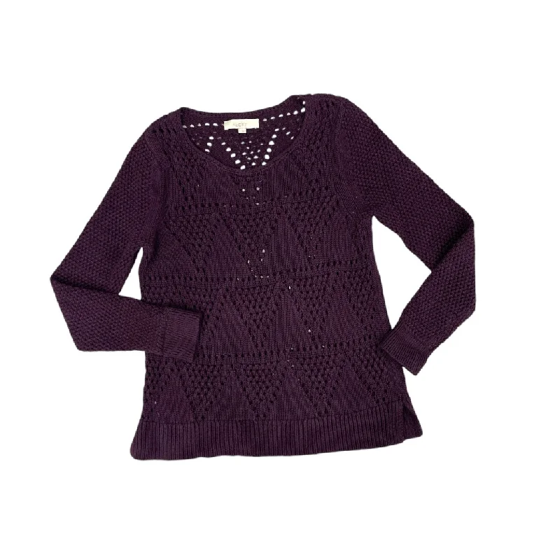 Midnight Madness Sweater By Loft In Purple, Size: L