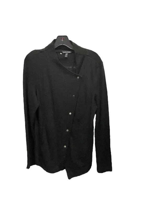 Price Drop Sweater Cardigan By Eileen Fisher In Black, Size: M
