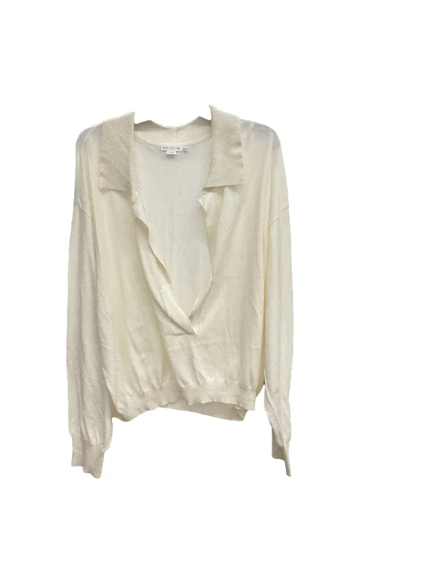 Members Only Sweater Cardigan By Good American In Cream, Size: M