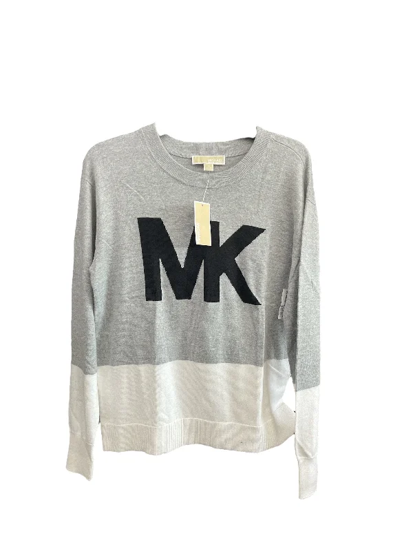Final Clearance Sweater Designer By Michael By Michael Kors In Grey & White, Size: S