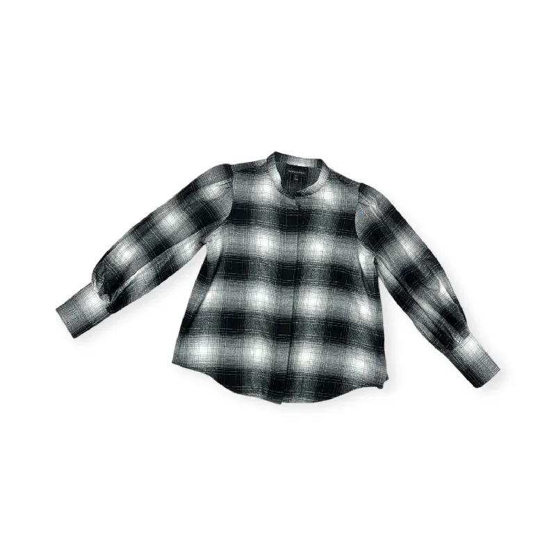 Extra Savings Top Long Sleeve By Banana Republic In Black & White, Size: S