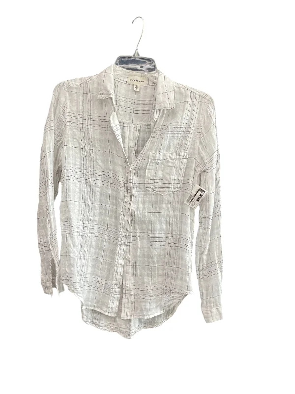 Low Prices Top Long Sleeve By Cloth & Stone In Plaid Pattern, Size: XS