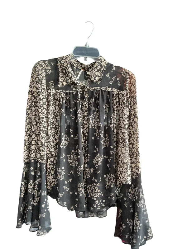 Exclusive Preview Top Long Sleeve By Free People In Floral Print, Size: M