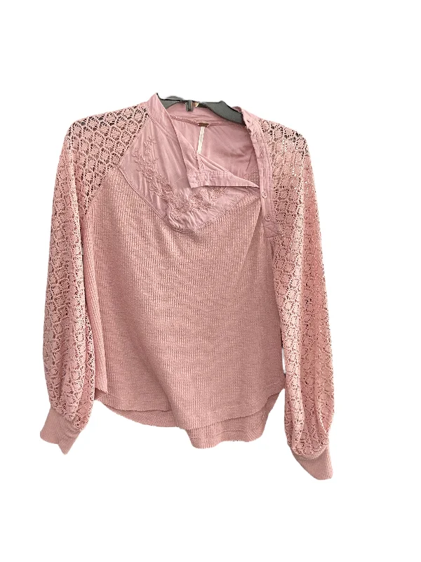 Act Now Top Long Sleeve By Free People In Mauve, Size: XS