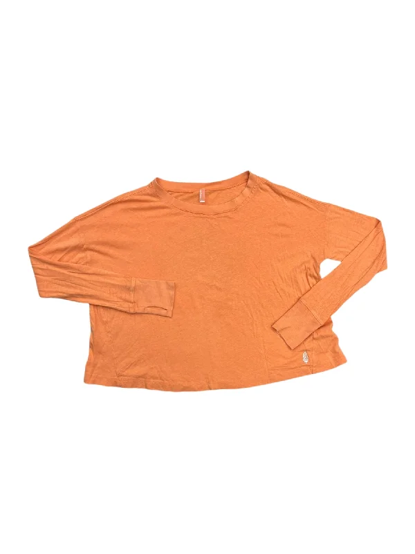 Deal Dash Top Long Sleeve By Free People In Orange, Size: Xs
