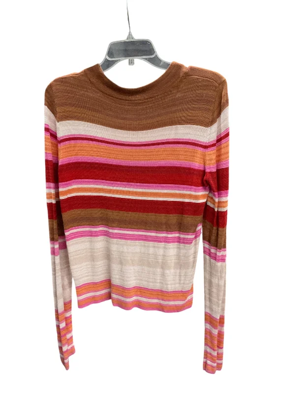 New Arrival Top Long Sleeve By Free People In Striped Pattern, Size: M