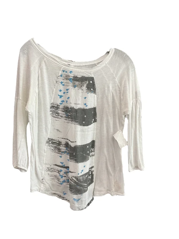 Online Only TOP LS FREE PEOPLE in WHITE, Size: S