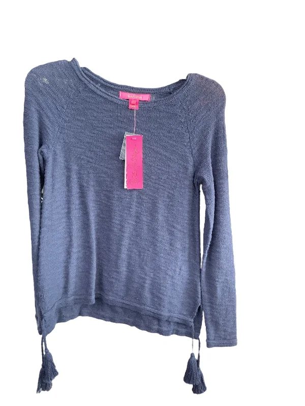 Stock Clearance Top Long Sleeve By Lilly Pulitzer In Navy, Size: XXS