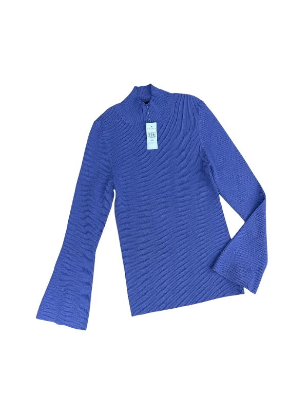 Savings Spectacular Top Long Sleeve By Loft In Blue, Size: Petite L