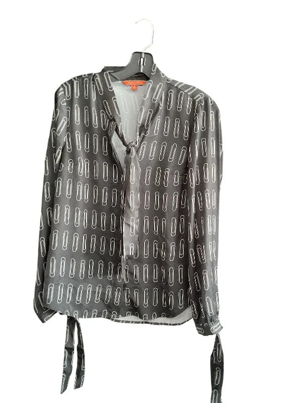 Loyalty Reward Top Long Sleeve By Modcloth In Black & White, Size: S