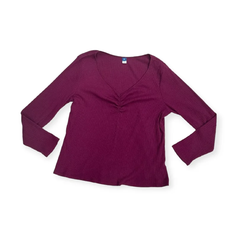 Midnight Sale Top Long Sleeve By Old Navy In Purple, Size: Xxl