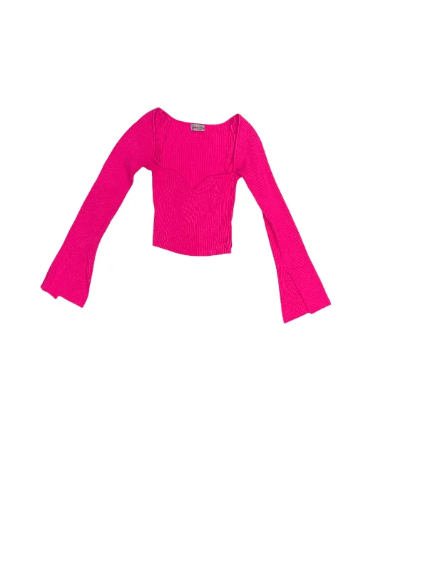 Stock Up and Save Top Long Sleeve By Urban Outfitters In Pink, Size: L