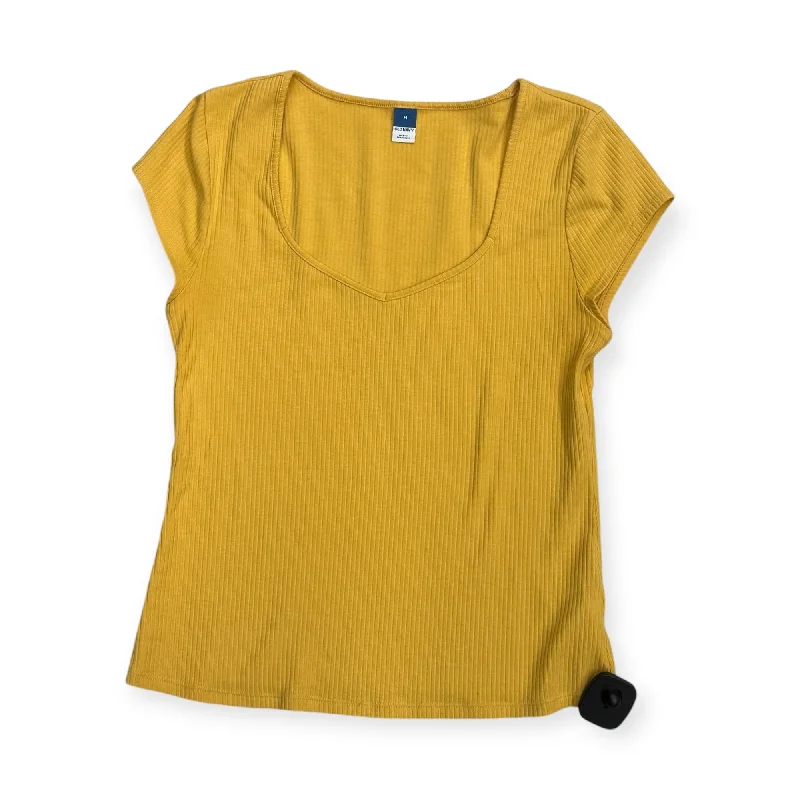 Bargain Prices Top Short Sleeve Basic By Old Navy In Yellow, Size: M