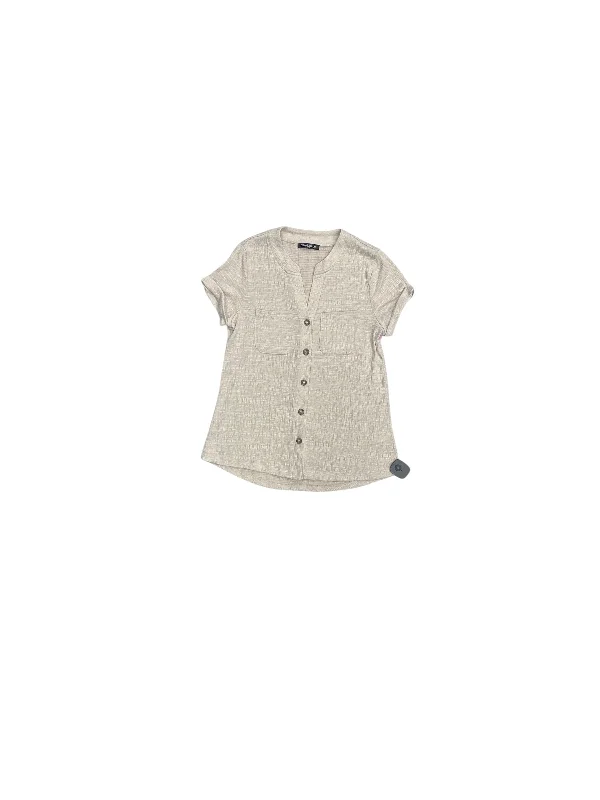 Super Deal Top Short Sleeve By Cable And Gauge In Tan, Size: S