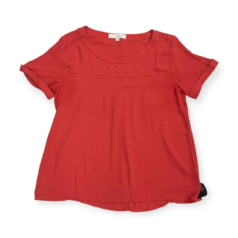 Unbeatable Prices Top Short Sleeve By Loft In Coral, Size: M
