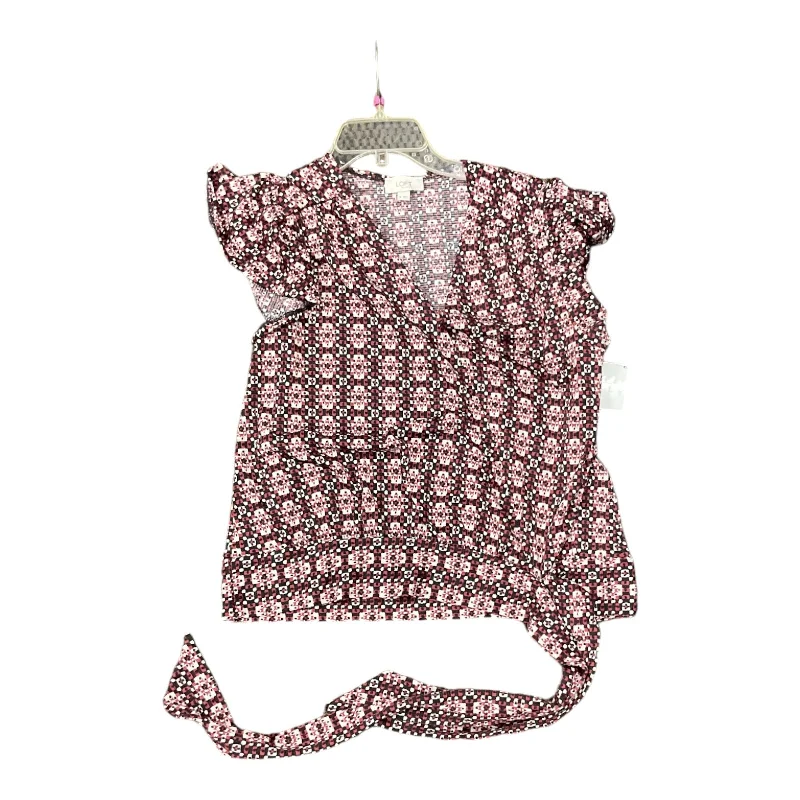 Fantastic Offers Top Short Sleeve By Loft O In Pinkgray, Size: M