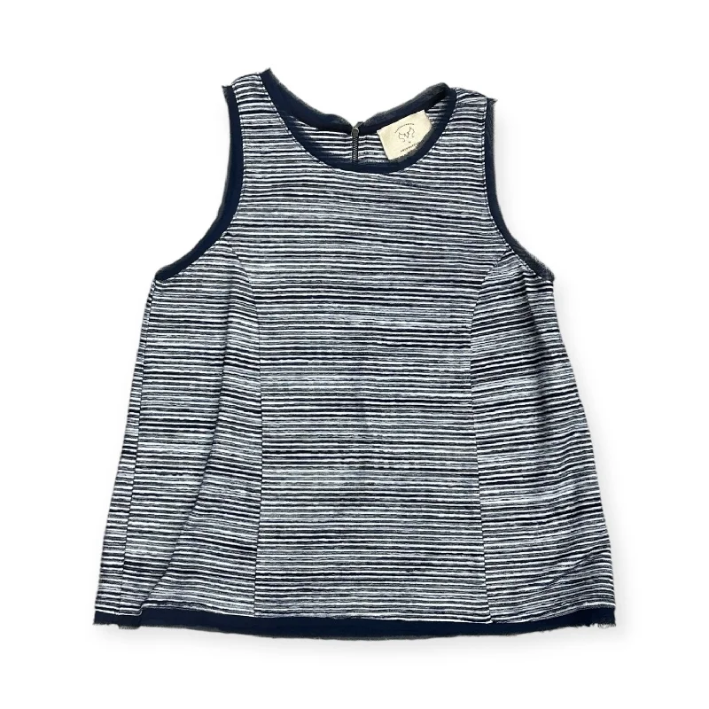Special Offer Top Sleeveless By Anthropologie In Blue & White, Size: M